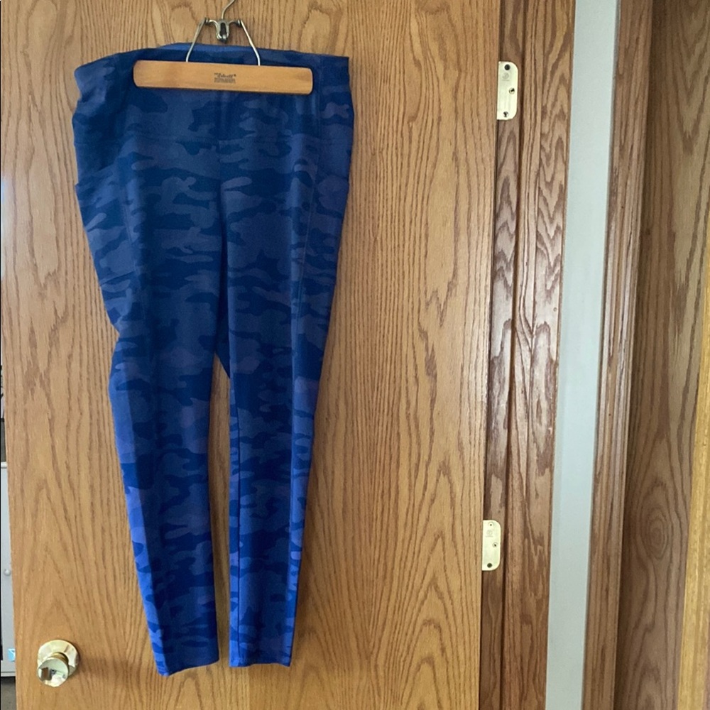 Blue Camouflage Leggings